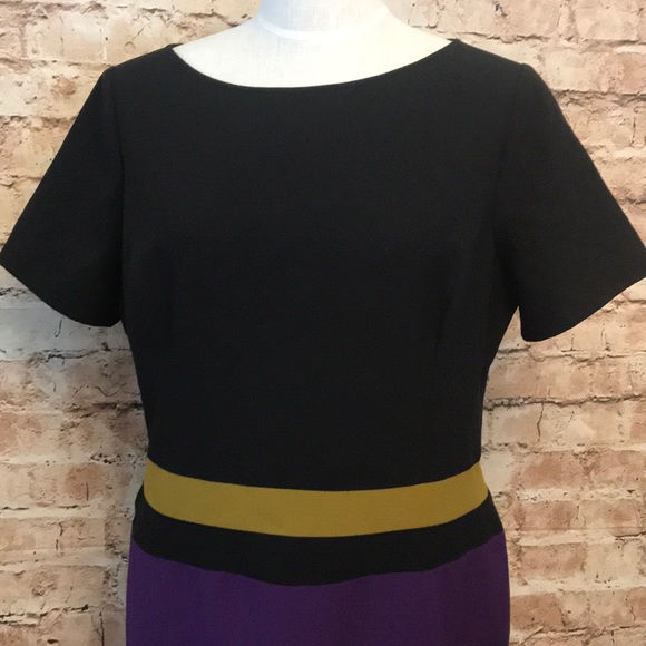 Jones Wear Day to Dinner black combo dress. - Picture 3 of 8